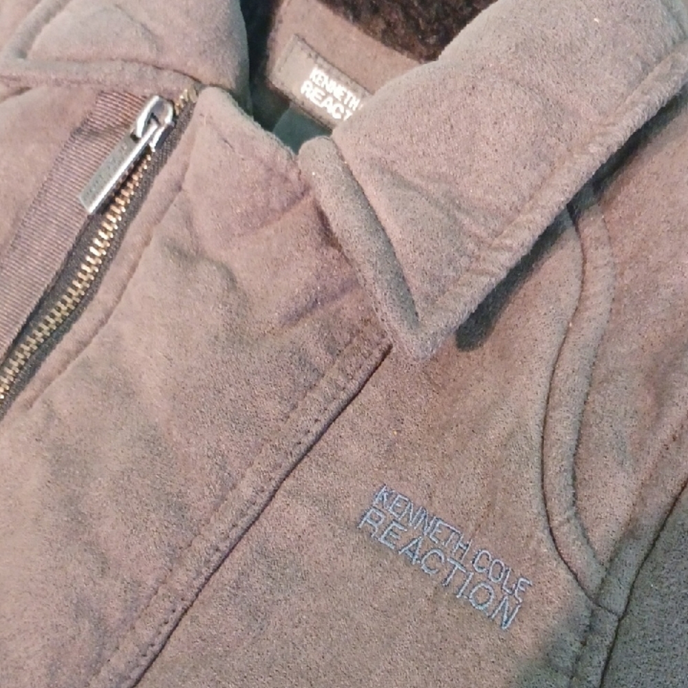 18 M Kenneth Cole Reaction Gray Puffer Coat for Stylish Warmth ( 6859